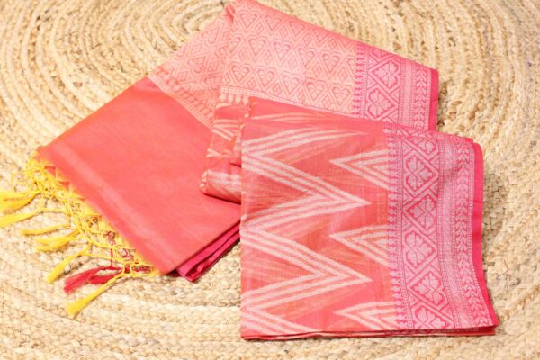 Woven Zig Zag Cotton Saree
