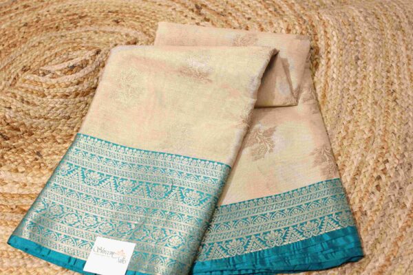 Zari Floral Buttas with Big Border Tissue Saree