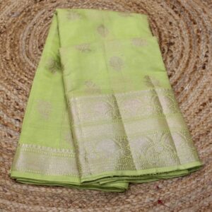Zari Checks with Buttas Semi Banaras Silk Saree