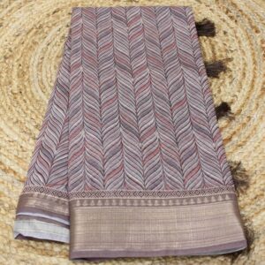Vertical Print Fancy Saree