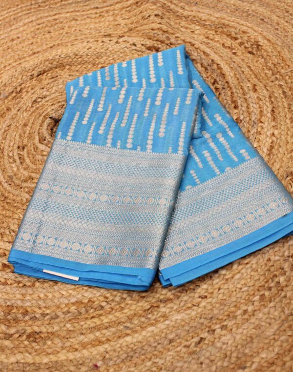 Blue Zari Woven Banaras Warm Silk Saree