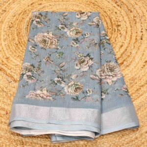 Floral Print Cotton Saree