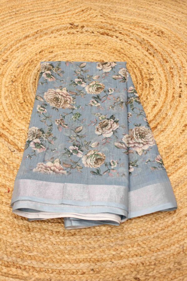 Floral Print Cotton Saree