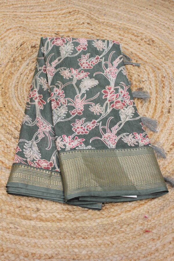 Floral Jaal Printed Fancy Saree