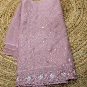 Glass Tissue Party Wear Saree