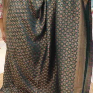 Alternative view of Zari Woven Motifs Meena Buttas Pure Crepe Banaras Saree