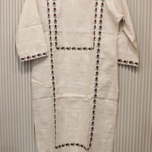 Alternative view of Off White and Wine with embroidery Kurta Set