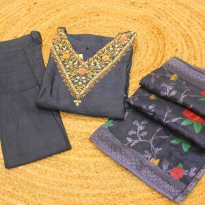 Royal Blue with Embroidery and Embroidery Designer Kurta Set