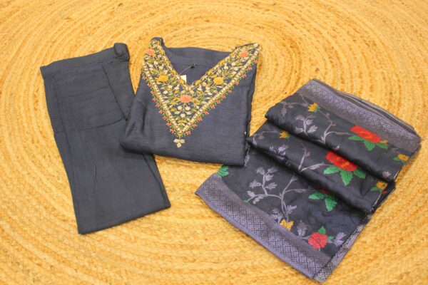 Royal Blue with Embroidery and Embroidery Designer Kurta Set