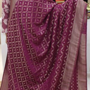 Alternative view of Zari Woven Jaal with Buttas Semi Georgette Saree