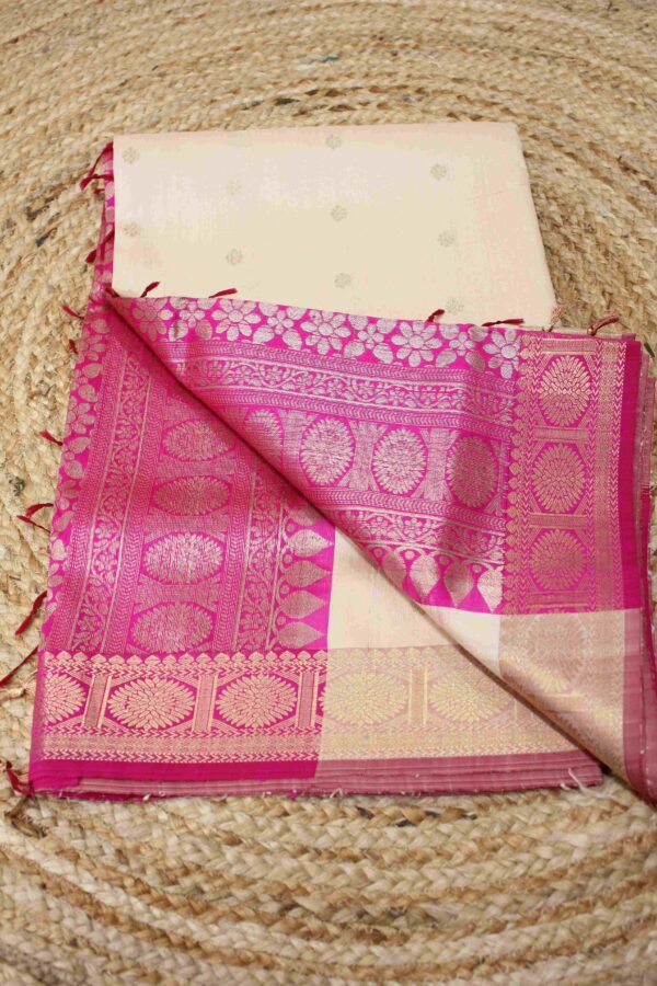 Raw Silk Pure Tussar Saree - Image 2