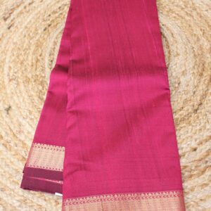 Magenta & Beige Pure Raw Silk Tussar Saree
