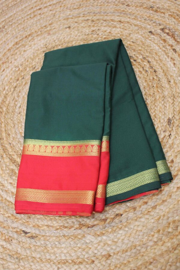 Bentex Border Semi Mysore Crepe Silk Saree - Image 2