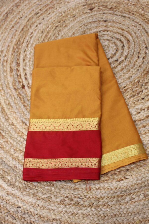 Bentex Border Semi Mysore Crepe Silk Saree - Image 3