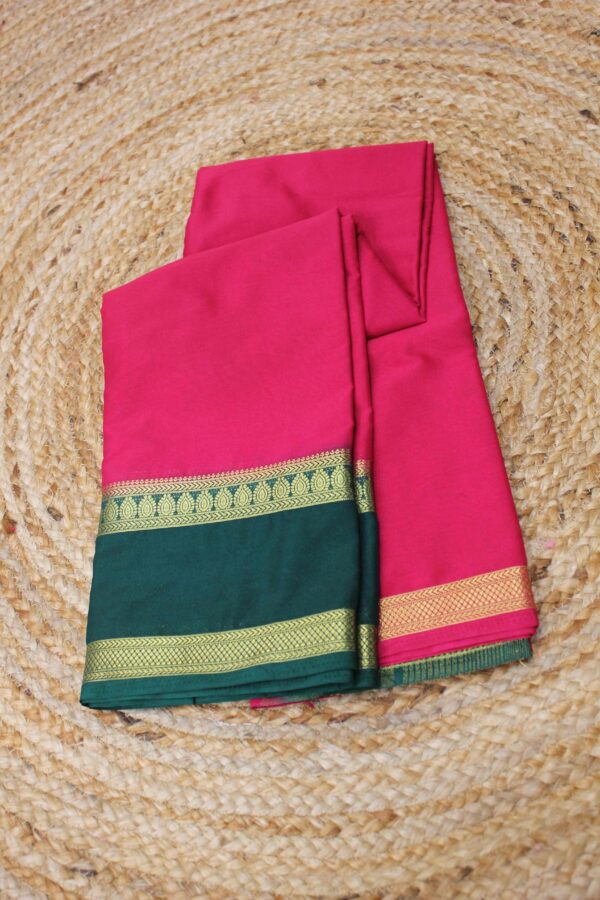 Bentex Border Semi Mysore Crepe Silk Saree - Image 4
