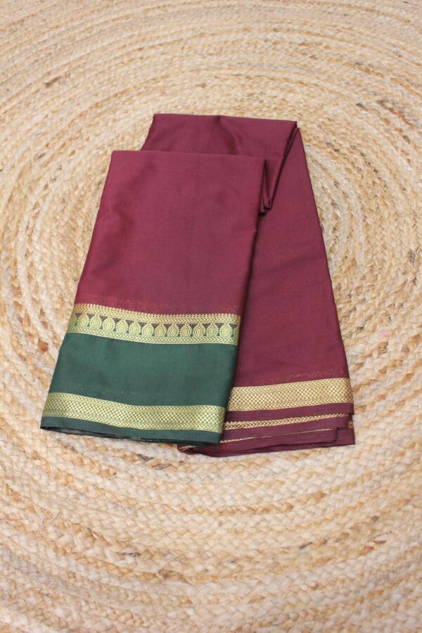 Bentex Border Semi Mysore Crepe Silk Saree - Image 5