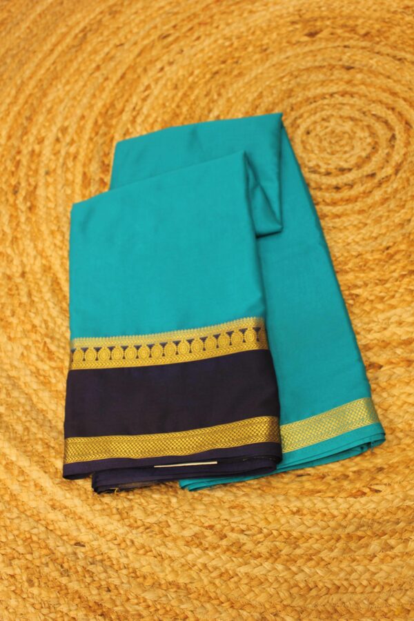 Bentex Border Semi Mysore Crepe Silk Saree - Image 7