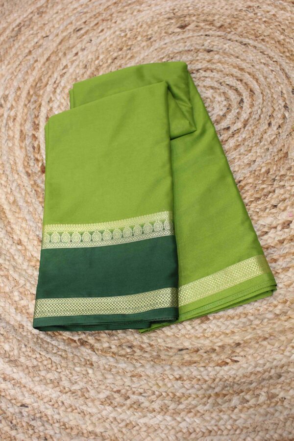 Bentex Border Semi Mysore Crepe Silk Saree - Image 11