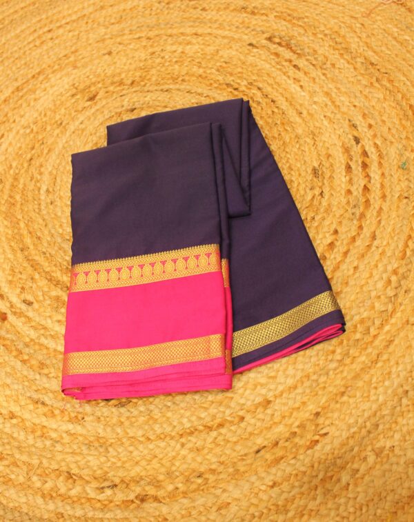 Bentex Border Semi Mysore Crepe Silk Saree - Image 12