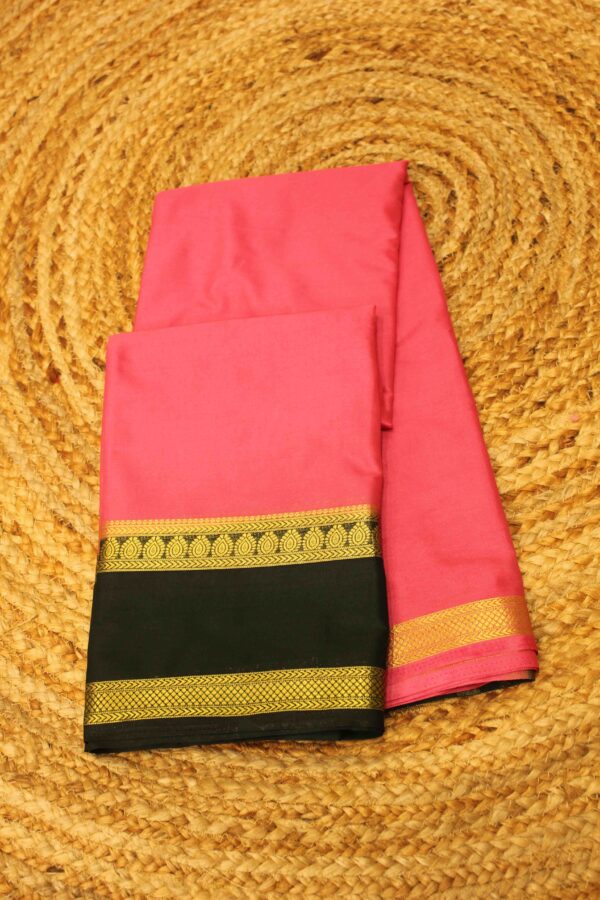 Bentex Border Semi Mysore Crepe Silk Saree - Image 13