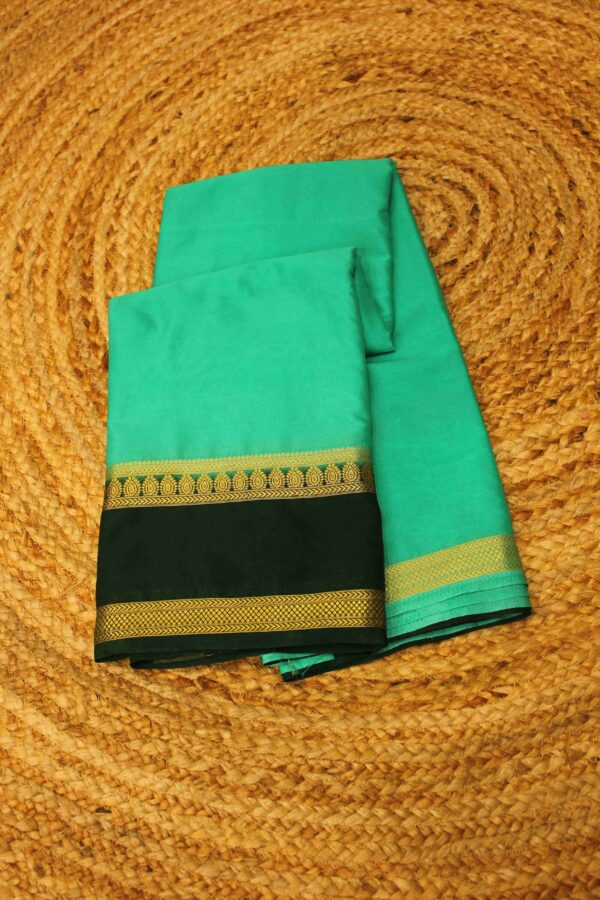 Bentex Border Semi Mysore Crepe Silk Saree - Image 14