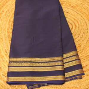 Alternative view of Double Border Semi Mysore Crepe Silk Saree