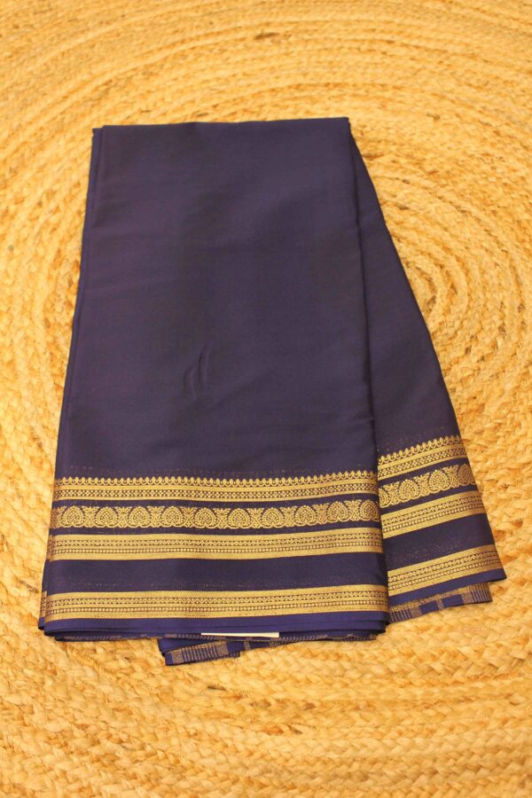 Double Border Semi Mysore Crepe Silk Saree - Image 2