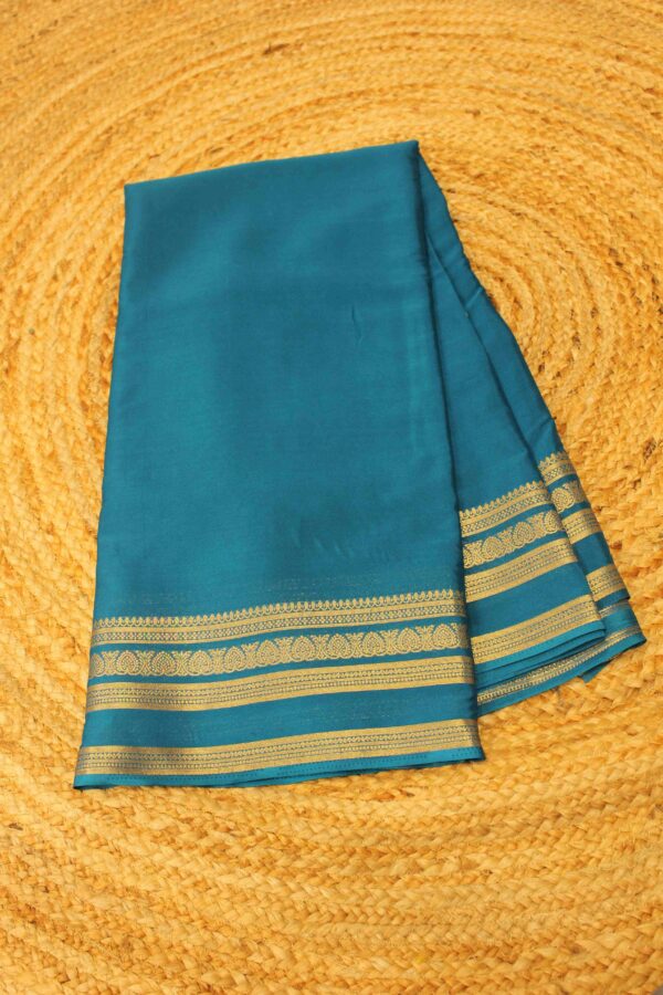 Double Border Semi Mysore Crepe Silk Saree - Image 3