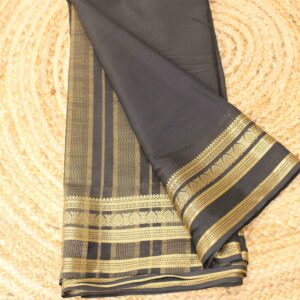 Double Border Semi Mysore Crepe Silk Saree
