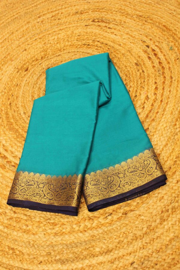Contrast Border Semi Crepe Silk Saree - Image 2