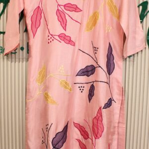 Pink with Aplique work Designer Kurta Set