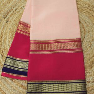 3D Floral Bentex Border Pure Mysore Crepe Silk Saree