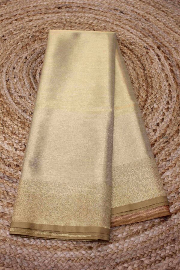 Silver Zari Woven Tissue Saree