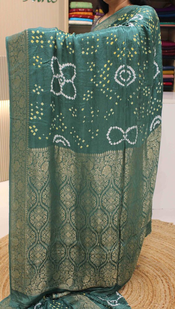 Bandhani Gajji Silk Saree - Image 2