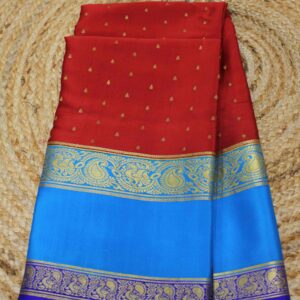 Zari Woven Buttas 3D Pure Mysore Cepe Silk Sarees