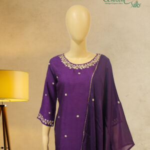 Royal Purple with Cutdana & Pearl work Designer Kurta Set