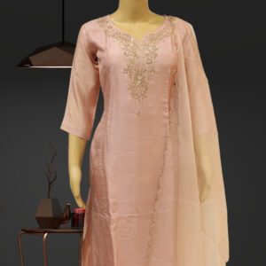 Dusty Pink with Sequence & Zardosi work Designer Kurta Set