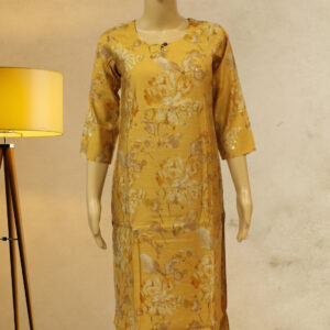 Yellow Floral Prints Kurta and Bottom