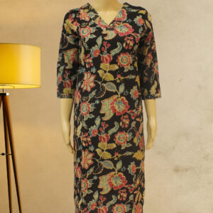 Black Floral Printed Kurti