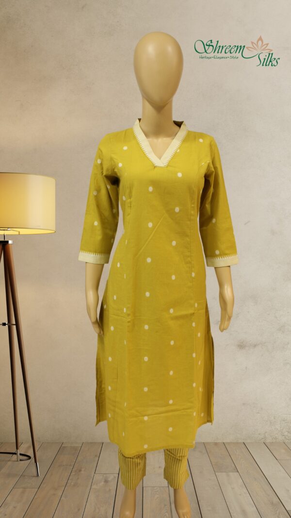 Mustard and White Cord Set