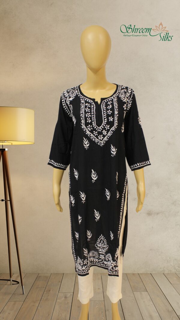Black Chikankari  Kurta