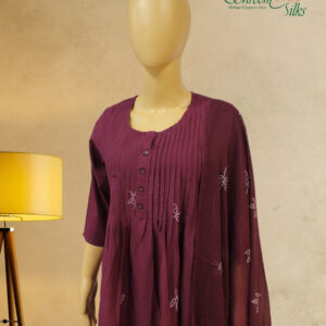Alternative view of Purple printed Kurta Set