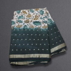 Alternative view of Zari Woven Buttas with Kalamkari Prints Fancy Saree