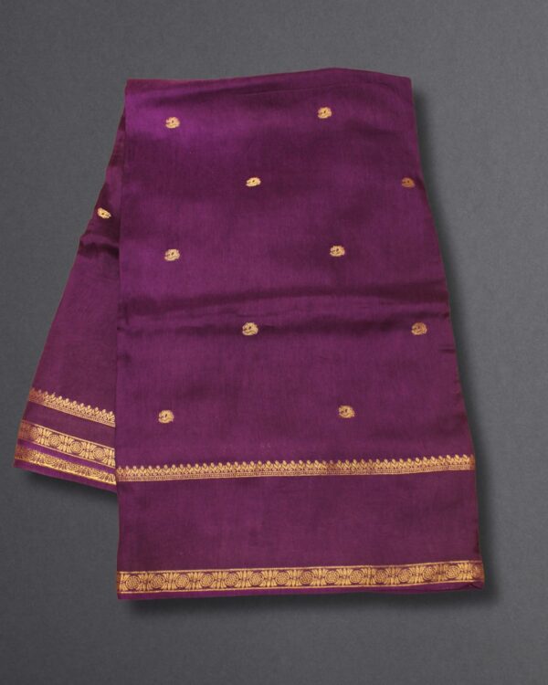 Zari Woven Buttas with Bentex Border Dola Silk Saree - Image 3