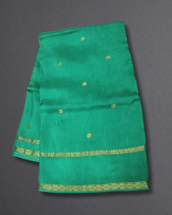 Zari Woven Buttas with Bentex Border Dola Silk Saree - Image 7