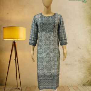 Blue with Patola Prints & Sequence work Kurta
