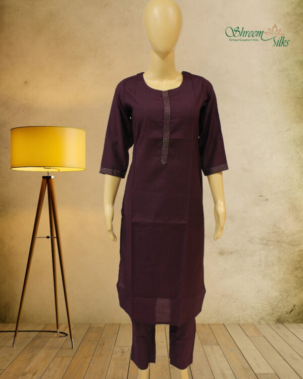 Purple with Sequence work Cord Set - Image 2