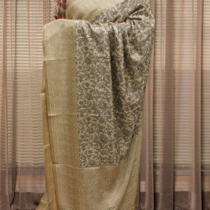 Floral Printed Semi Tussar Saree