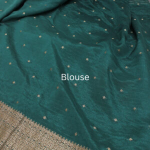 Alternative view of Antique Zari Woven Small Buttas Georgette Banaras Saree