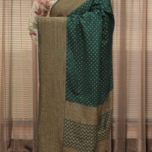 Antique Zari Woven Small Buttas Georgette Banaras Saree
